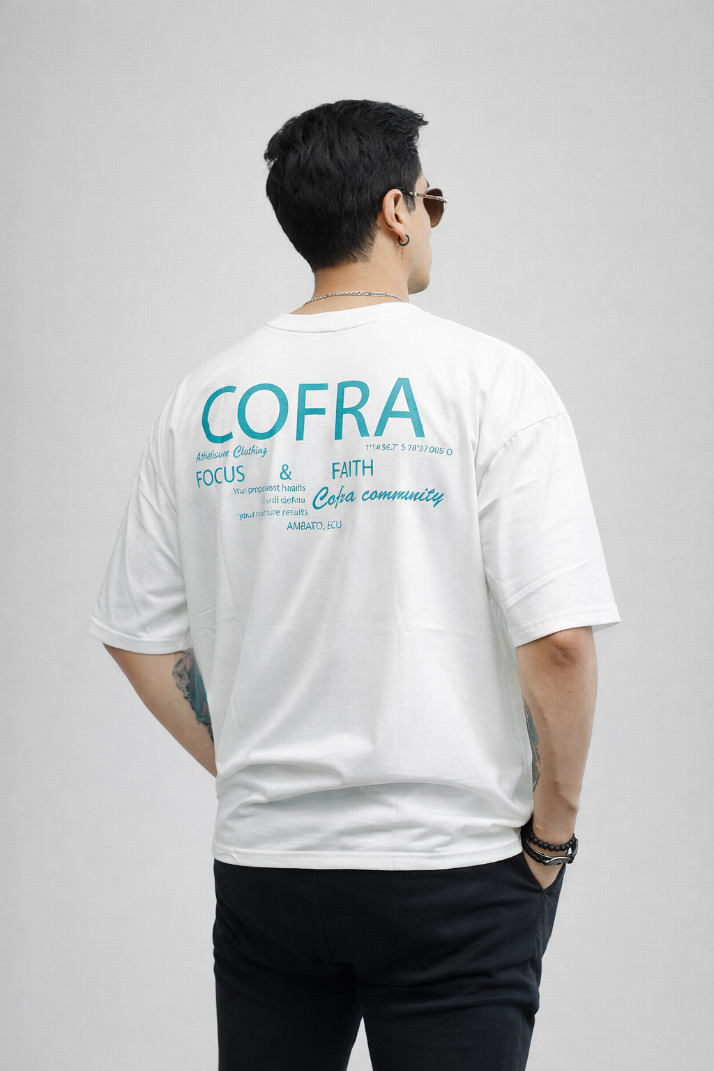 Cofra Manifest Tee White — camiseta edición limitada minimalista hecha en Ecuador, COFRA STUDIO