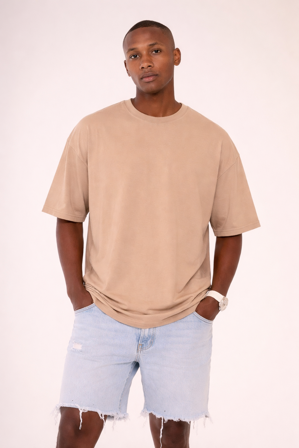 Cofra Manifest Tee Capuccino — camiseta edición limitada minimalista hecha en Ecuador, COFRA STUDIO