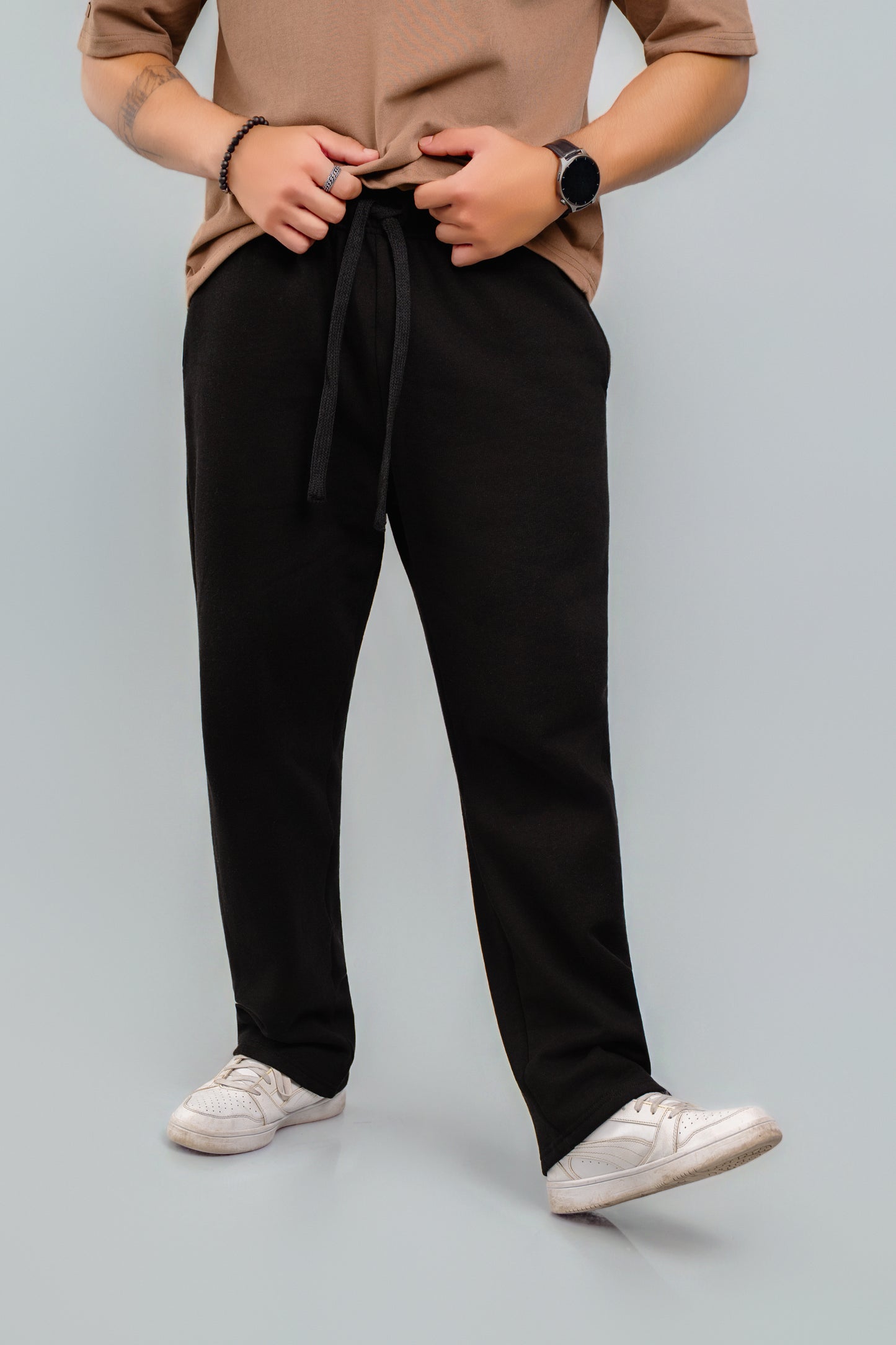 Beatline Pant Black — pantalón casual minimalista algodón hecho en Ecuador, COFRA STUDIO