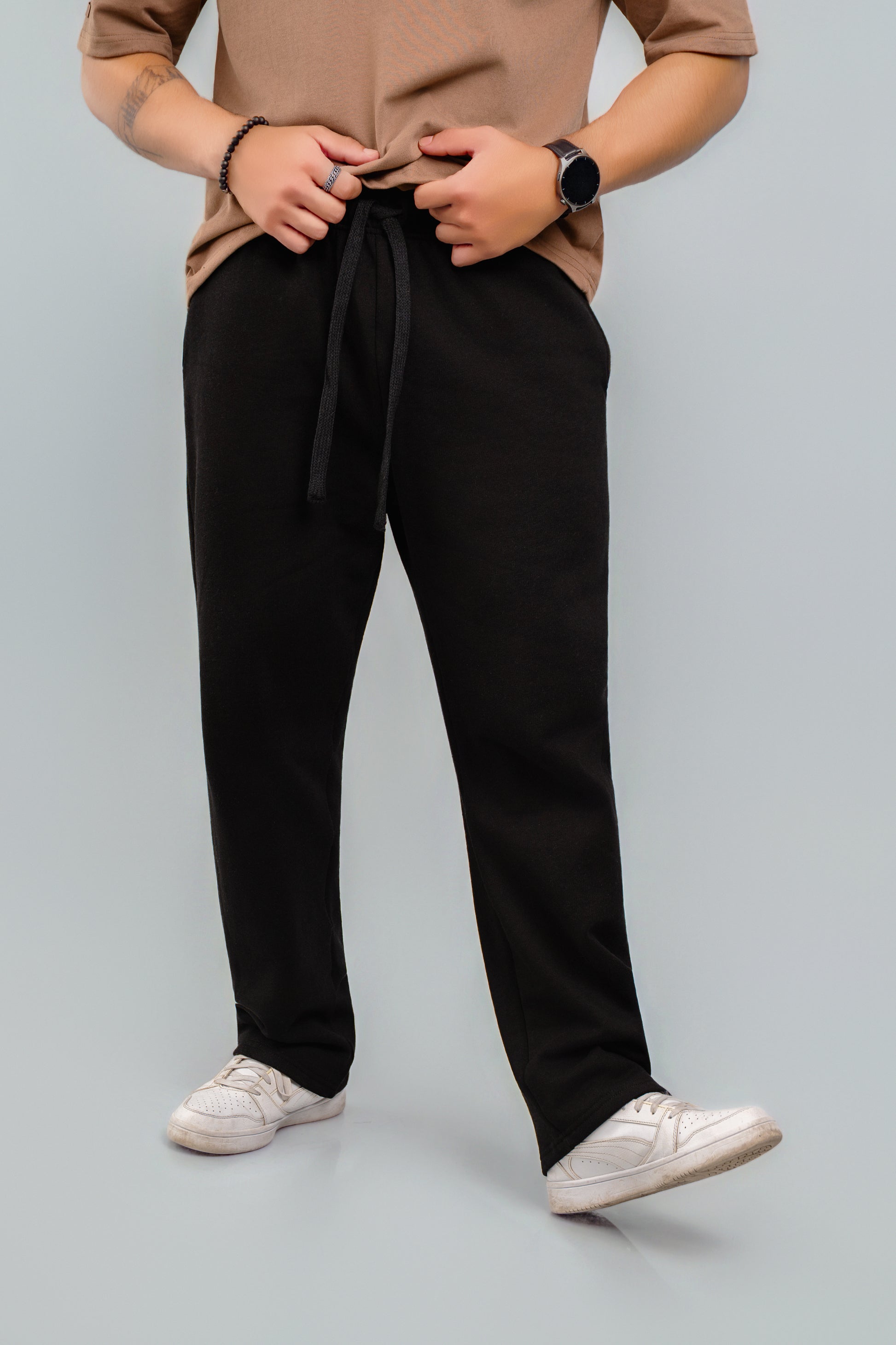 Beatline Pant Black — pantalón casual minimalista algodón hecho en Ecuador, COFRA STUDIO