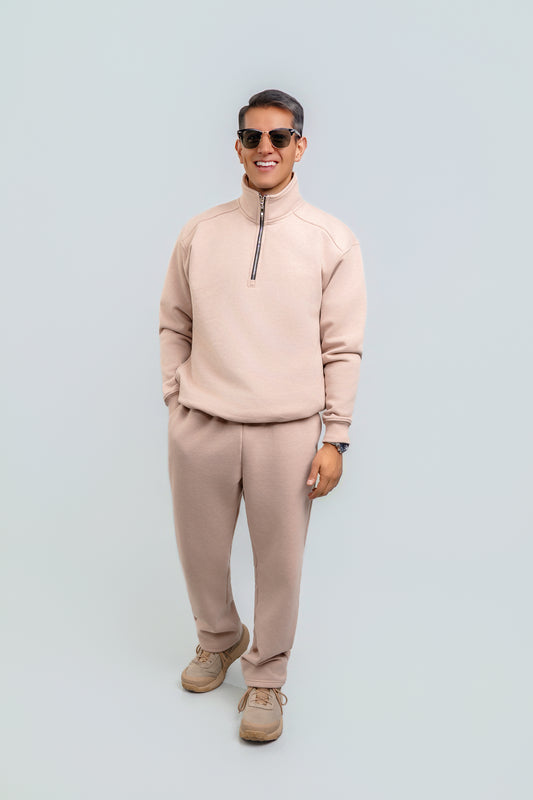 Set Beatline Arena — conjunto chaqueta y pantalón minimalista hecho en Ecuador 315GSM, COFRA STUDIO